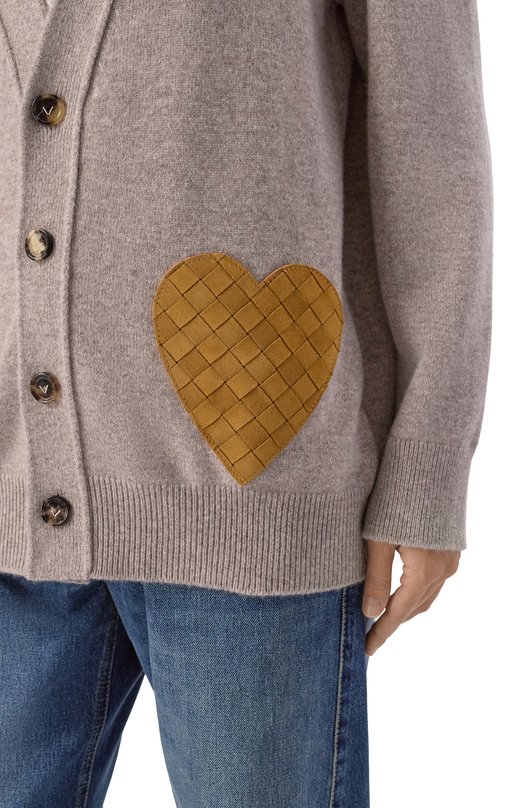 Кашемировый кардиган Bottega Veneta 838109/V2MM0 Серый  838109/V2MM0 Фото 5