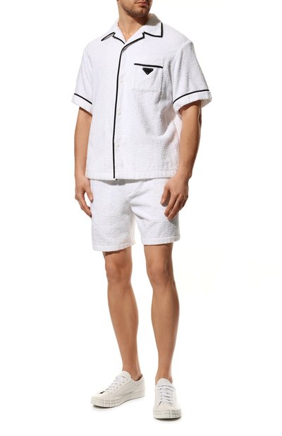 Хлопковая рубашка PRADA белого цвета по цене 99000 руб., арт. SC559-1ZR3-F0009-212, фото 2 Хлопковая рубашка PRADA, арт. SC559-1ZR3-F0009-212, фото 2