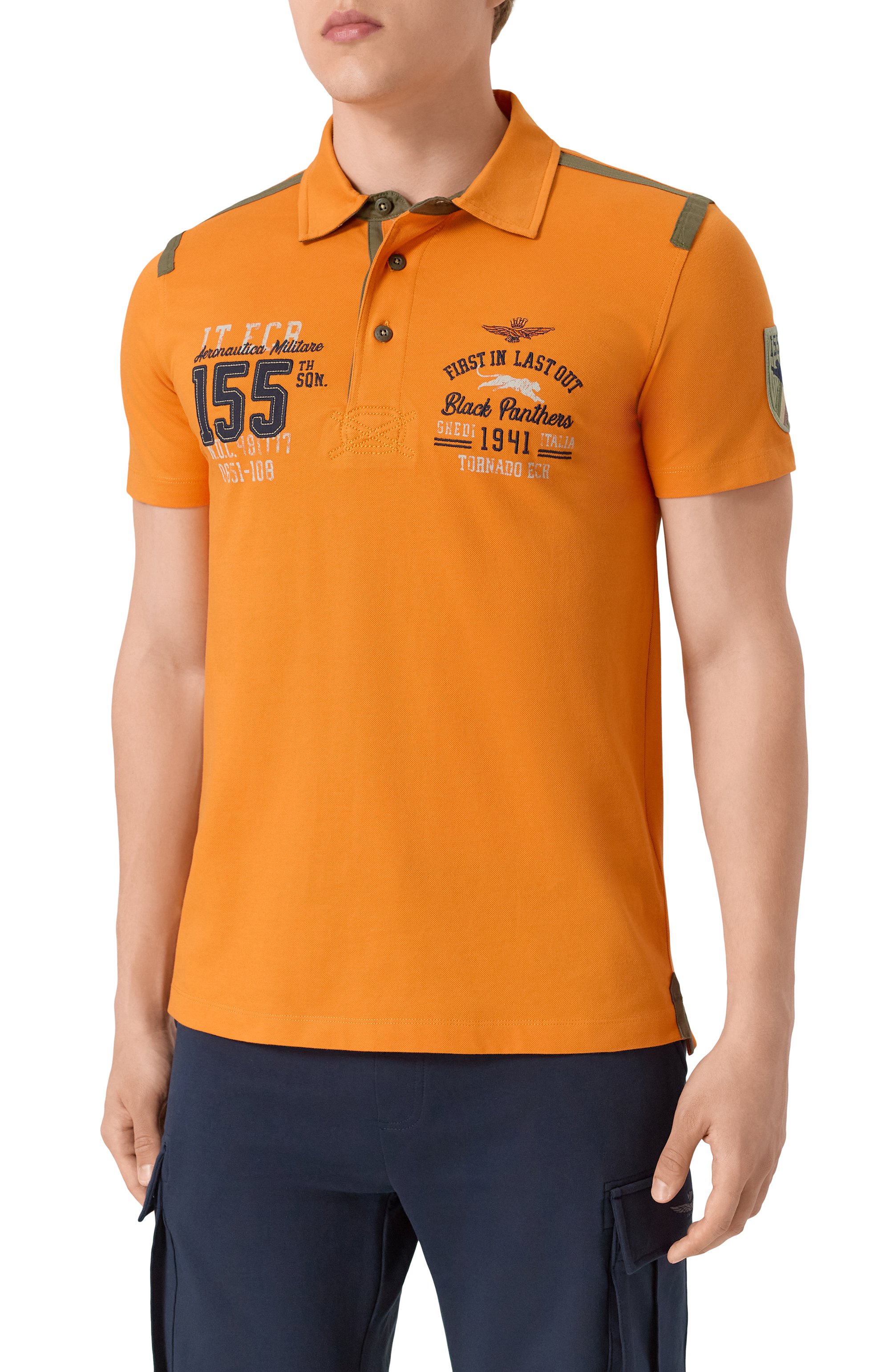 Хлопковое поло AERONAUTICA MILITARE, арт. 251P01860P173, фото 3