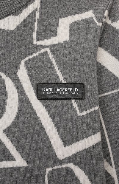 Пуловер из хлопка и шерсти KARL LAGERFELD KIDS, арт. Z30250, фото 3