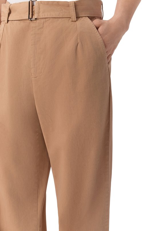 Хлопковые брюки Laneus S6LAMAPA087 Бежевый  S6LAMAPA087 Фото 5