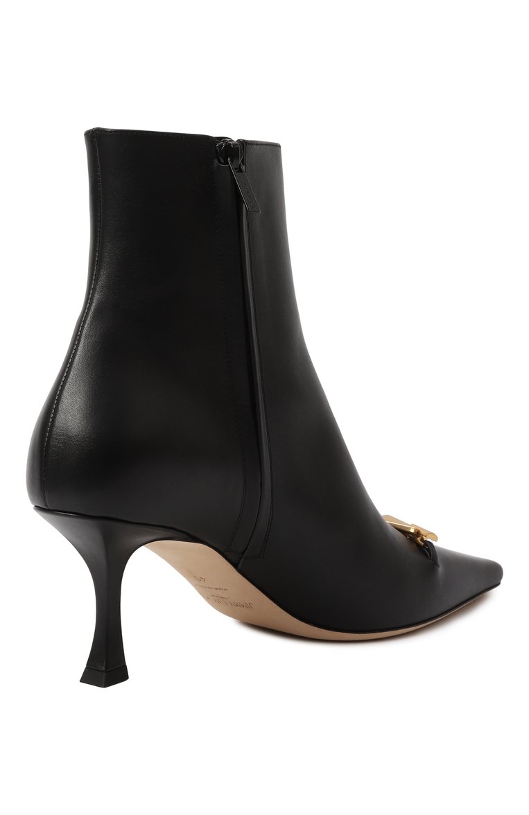 Женские кожаные ботильоны ryker 70 JIMMY CHOO черного цвета, арт. RYKER AB 70/BXK | Фото 5 (Материал внутренний: Натуральная кожа; Подошва: Плоская; Материал сплава: Проставлено; Материал внешний: Натуральная кожа; Драгоценные камни: Проставлено; Каблук высота: Средний; Материал утеплителя: Без утеплителя; Каблук тип: Шпилька)