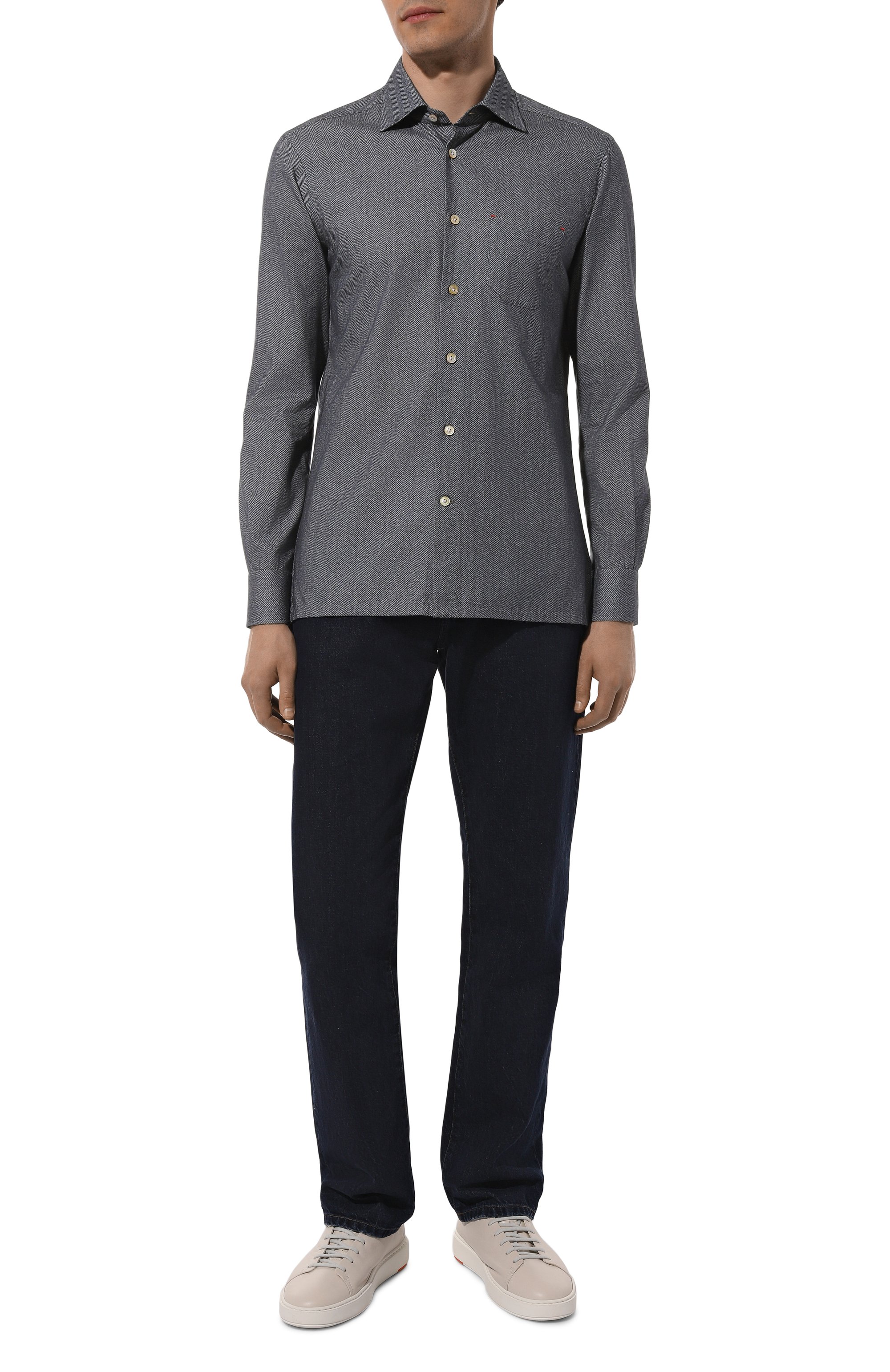 Хлопковая рубашка KITON, арт. UMCNERH0908604, фото 2