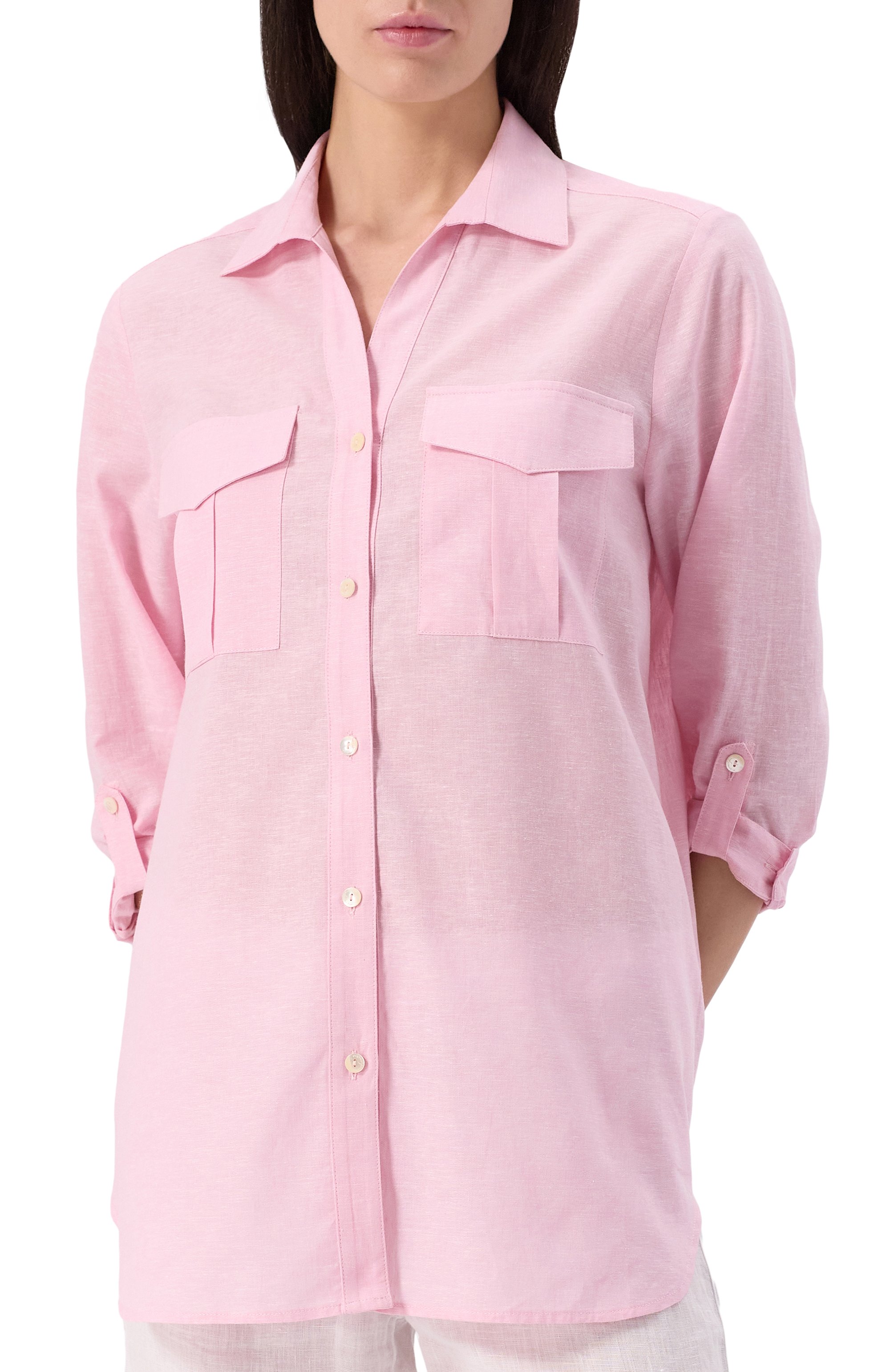 Рубашка изо льна и хлопка PIETRO BRUNELLI, ар�т. CA2474/LI0018, фото 3