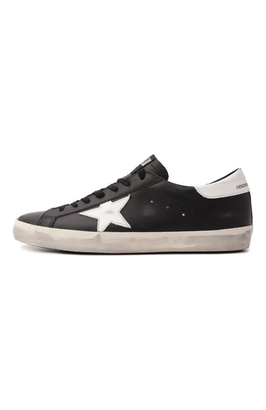 Кожаные кеды Superstar Golden Goose Deluxe Brand GMF00101.F000321 Чёрный  GMF00101.F000321 Фото 4