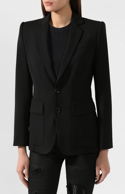 Жакет из смеси шерсти и вискозы DSQUARED2 черного цвета по цене 158500 руб., арт. S75BN0640/S36258, фото 3 Жакет из смеси шерсти и вискозы DSQUARED2, арт. S75BN0640/S36258, фото 3