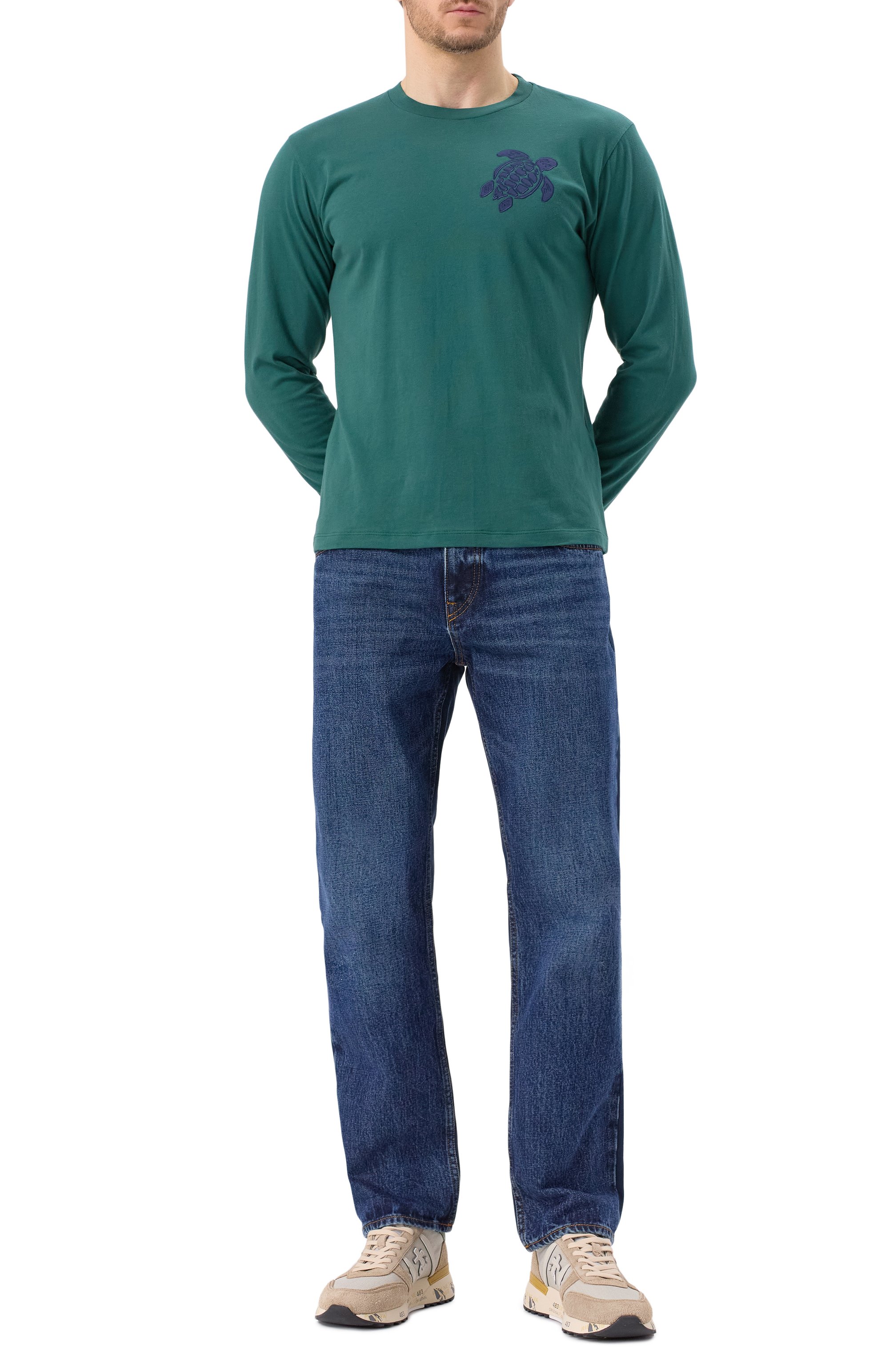 Хлопковый лонгслив VILEBREQUIN, арт. VBMTS0008-V76/03059, фото 2