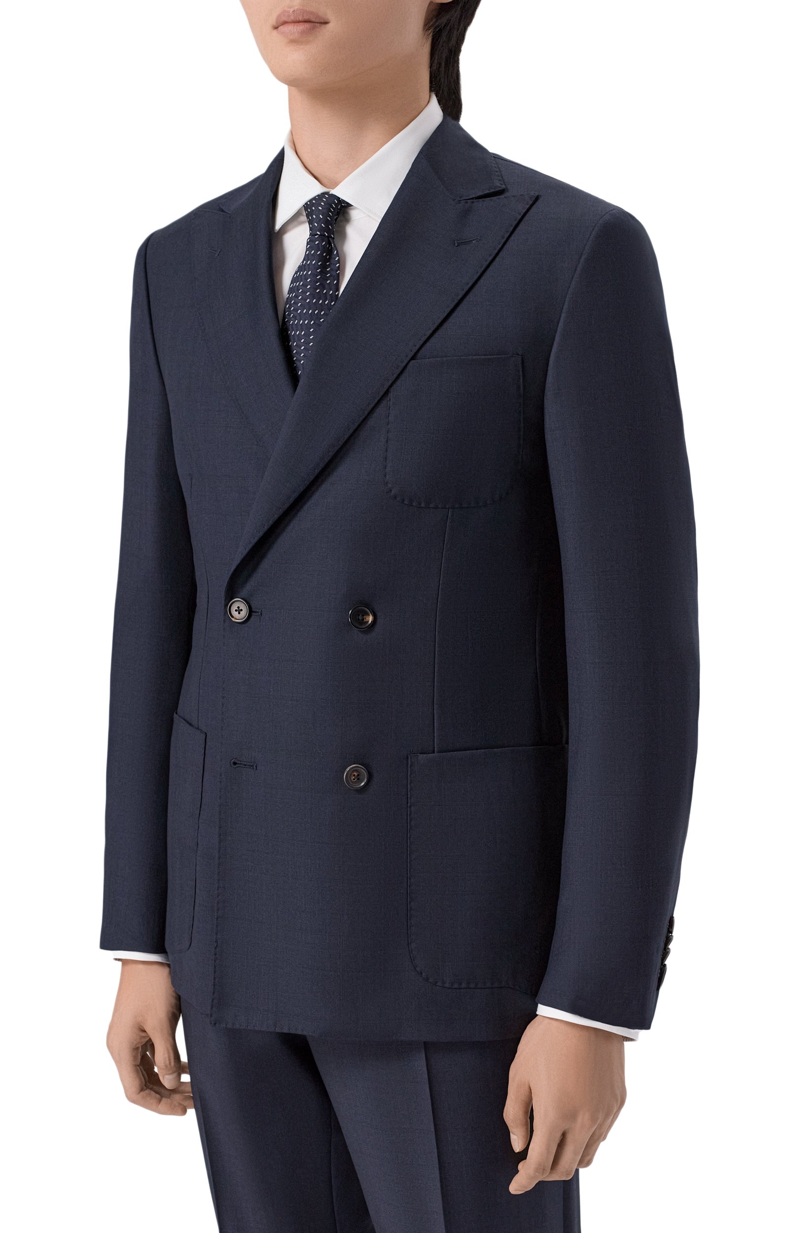 Шерстяной костюм CORNELIANI темно-синего цвета по цене 206000 руб., арт. 28X009/2A17286_SET, фото 2 Шерстяной костюм CORNELIANI, арт. 28X009/2A17286_SET, фото 2