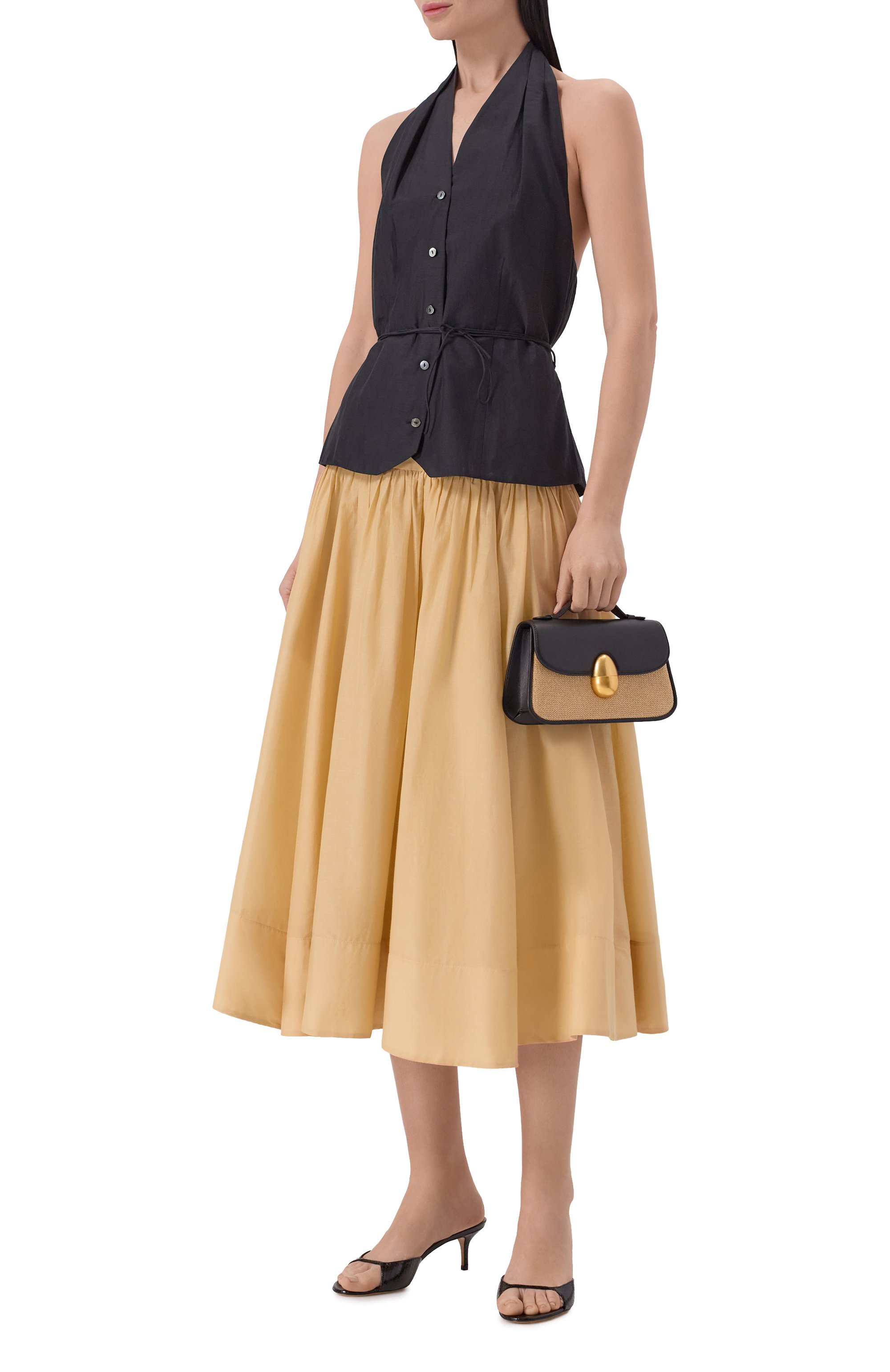 Топ из хлопка и шелка 12 STOREEZ, арт. 137108, фото 2