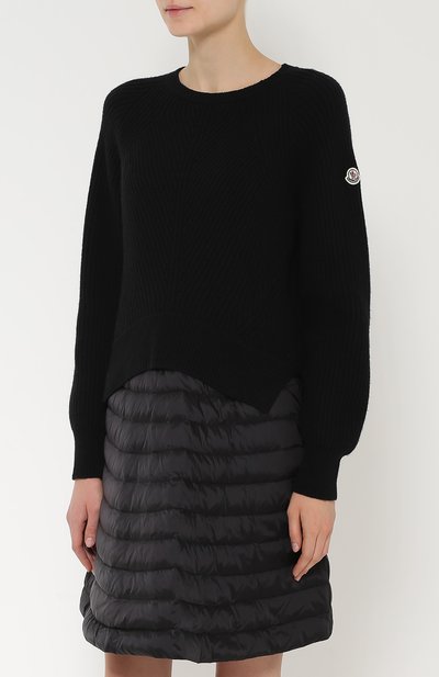 Платье фактурной вязки с утепленной юбкой MONCLER, арт. B2-093-95567-00-95116, фото 3