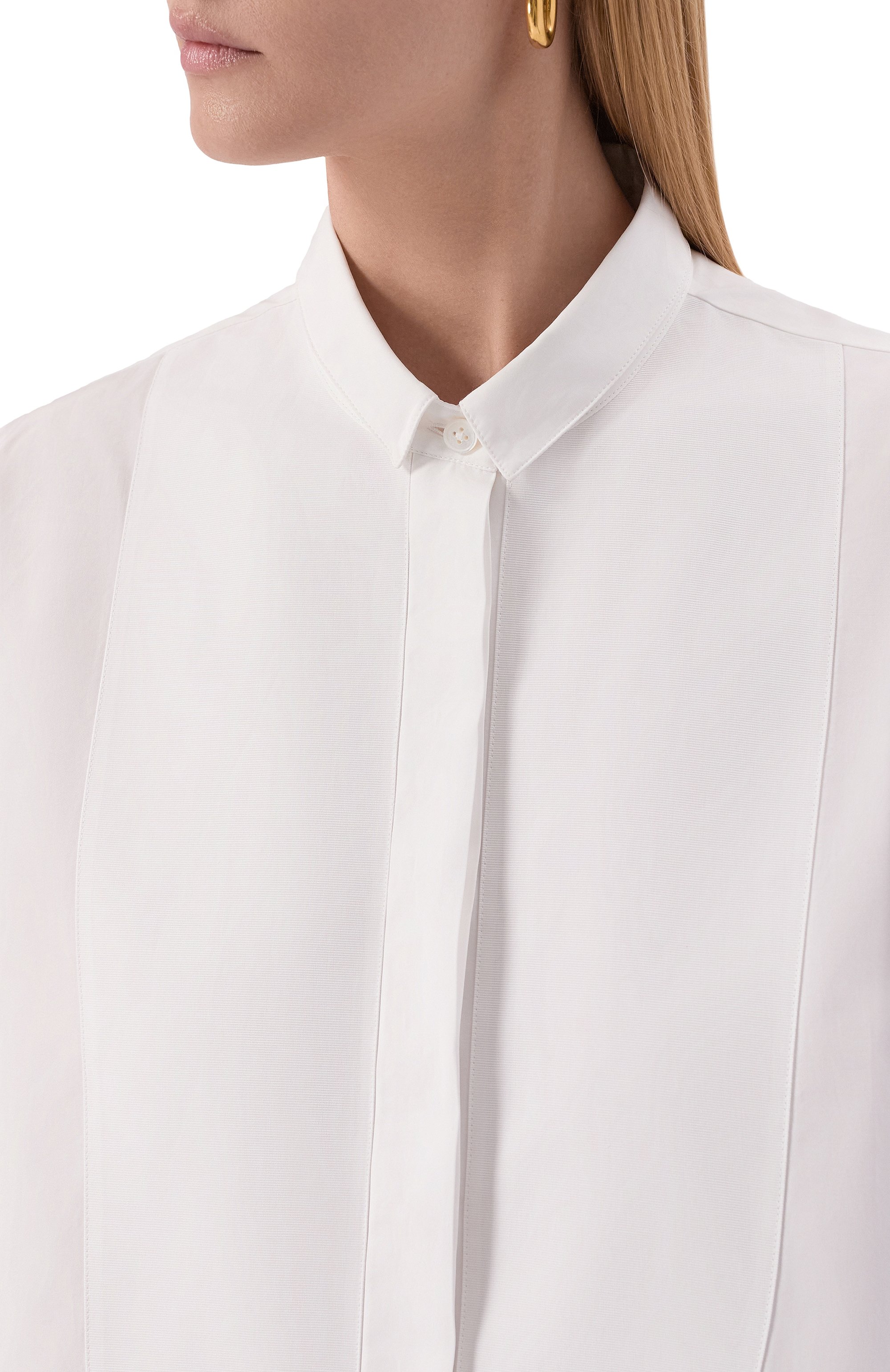 Хлопковая рубашка JIL SANDER белого цвета по цене 155500 руб., арт. J04DL0104/J45001, фото 5 Хлопковая рубашка JIL SANDER, арт. J04DL0104/J45001, фото 5