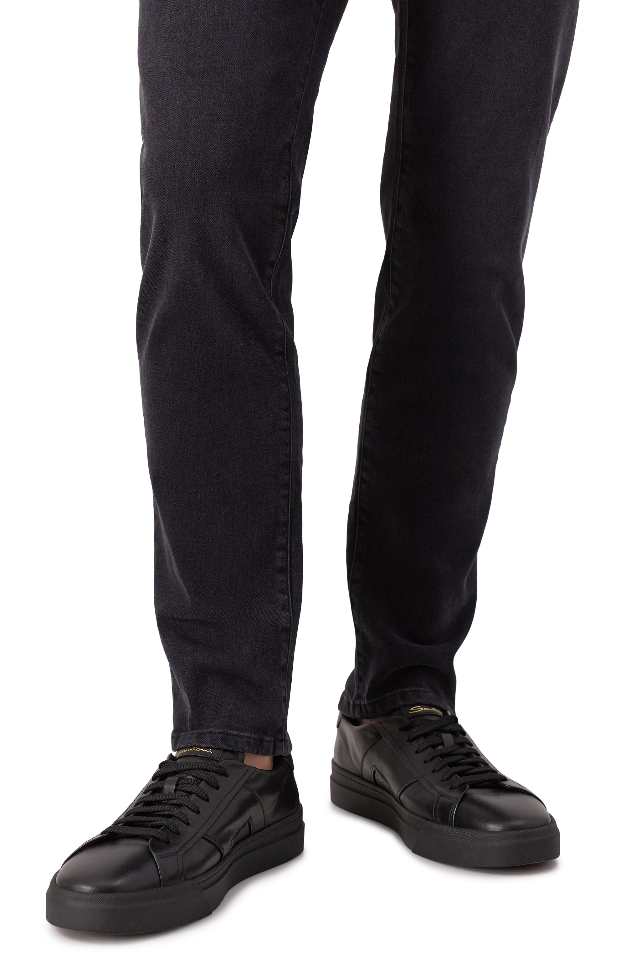 Кожаные кеды gloria SANTONI, арт. MBGG21779NE0RXWH, фото 3