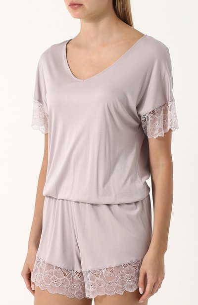 Приталенный комбинезон с кружевной отделкой HANRO, арт. 076373, фото 3