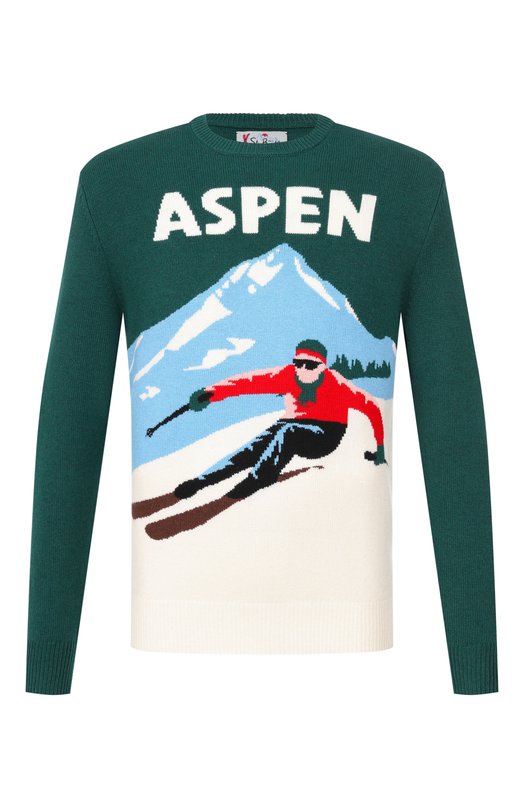 Джемпер из шерсти и вискозы MC2 Saint Barth HER0011-00183I/HER0N C Зелёный HER0011-00183I/HER0N C