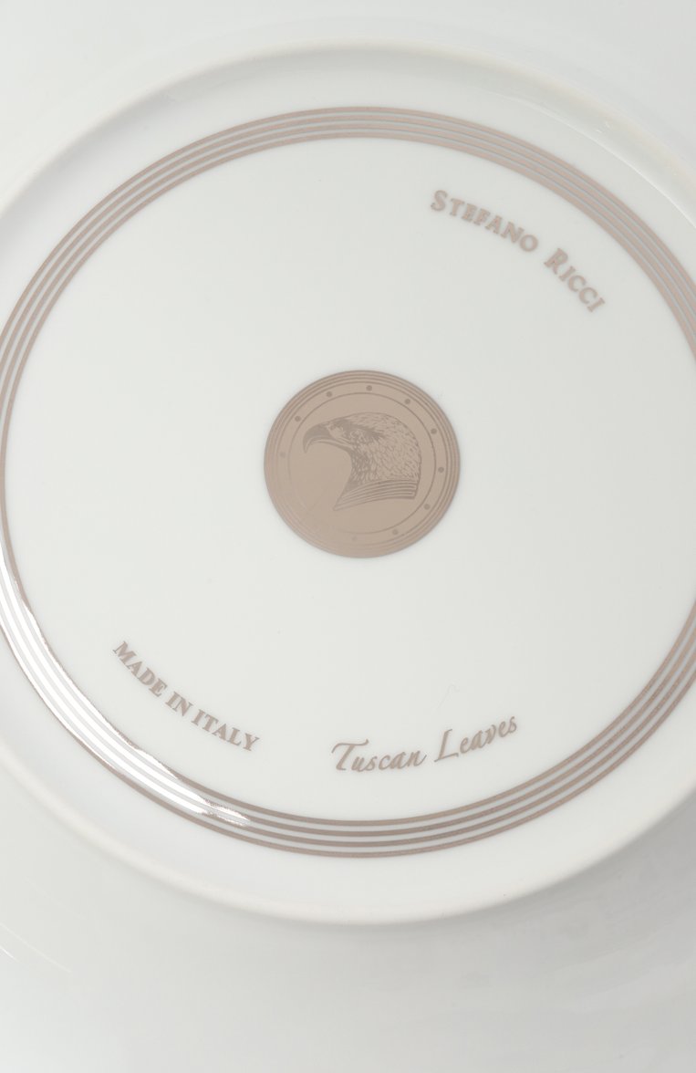 Обеденная тарелка STEFANO RICCI белого цвета, арт. 0PP005/LEAVES | Фото 4 (Нос: Не проставлено; Региональные ограничения белый список (Axapta Mercury): Не проставлено; Ограничения доставки: fragile-2)