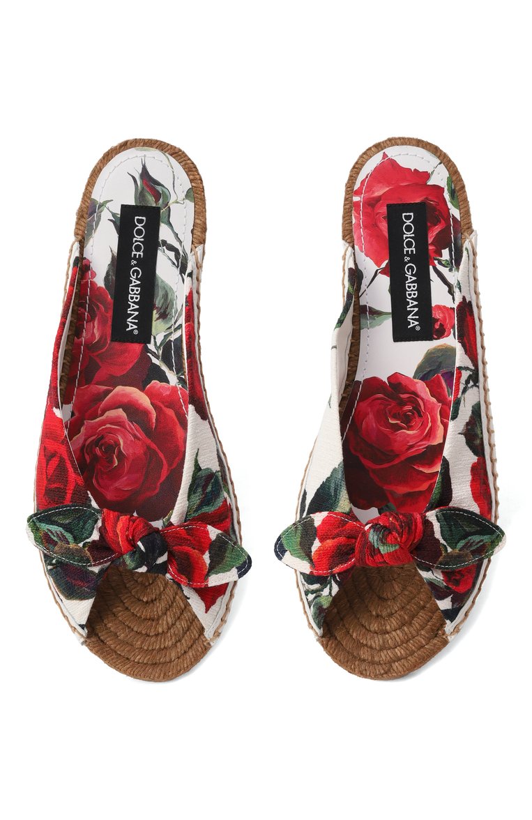 Женские текстильные шлепанцы DOLCE & GABBANA разноцветного цвета, арт. CE0149/A6514 | Фото 6 (Подошва: Платформа; Материал внутренний: Натуральная кожа; Материал внешний: Текстиль; Размерность: Идёт в размер; Автоматизация ТО: Проставлено; Автоматизация состава: Проставлено; Re-sync: On)