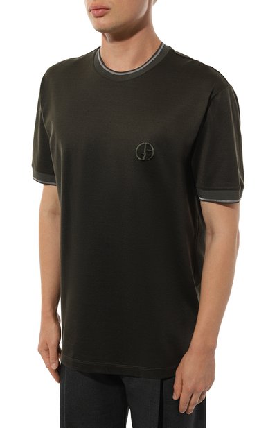 Футболка из хлопка и шелка GIORGIO ARMANI, арт. GM000238/TE11865, фото 3
