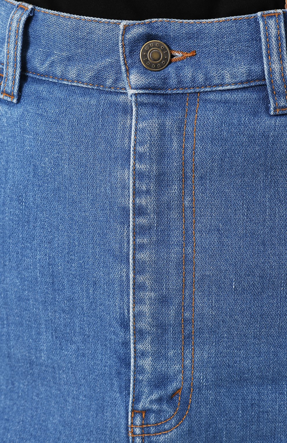 Джинсовая юбка с контрастными лампасами GUCCI, арт. 527343/XRB36, фото 5