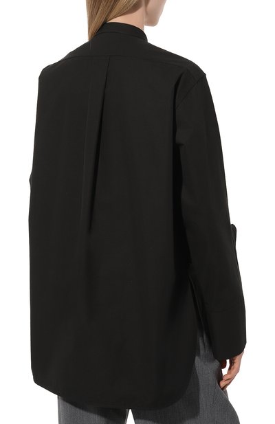 Хлопковая рубашка JIL SANDER черного цвета по цене 127000 руб., арт. J01DL0120/JTN330, фото 4 Хлопковая рубашка JIL SANDER, арт. J01DL0120/JTN330, фото 4