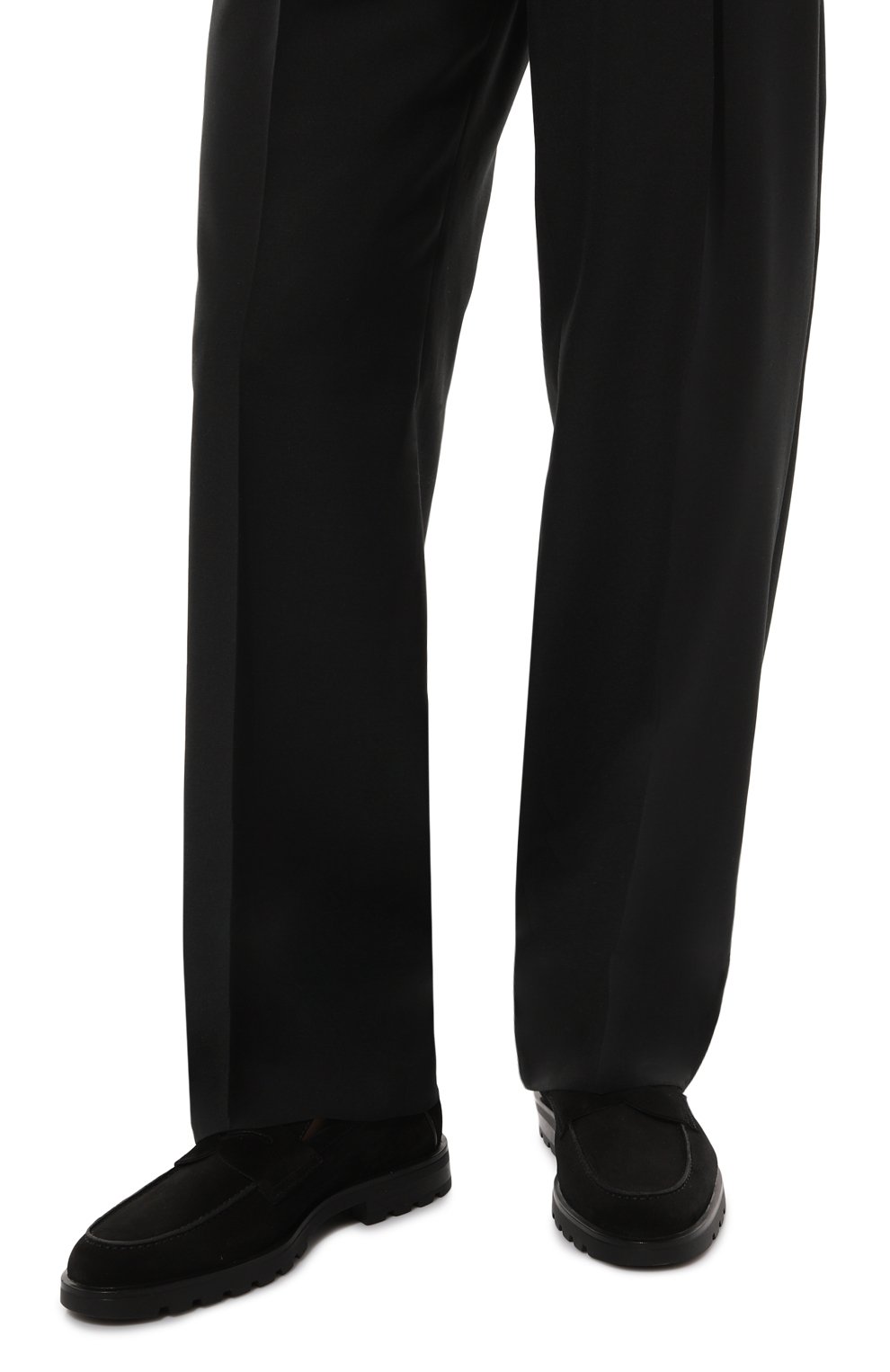 Замшевые лоферы detroit SANTONI, арт. MGDG18610NE0BSEY, фото 3