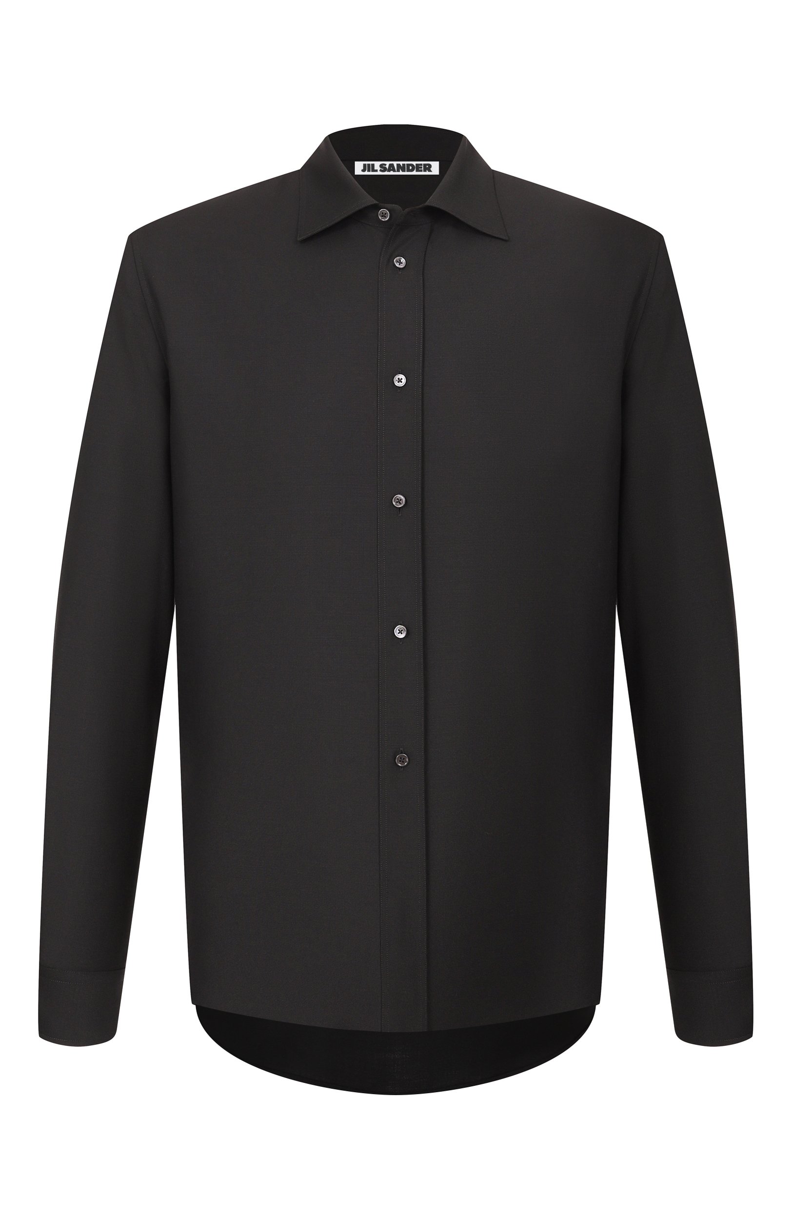 Шерстяная рубашка JIL SANDER черного цвета по цене 156000 руб., арт. J22DL0401/J41444, фото 1 Шерстяная рубашка JIL SANDER, арт. J22DL0401/J41444, фото 1