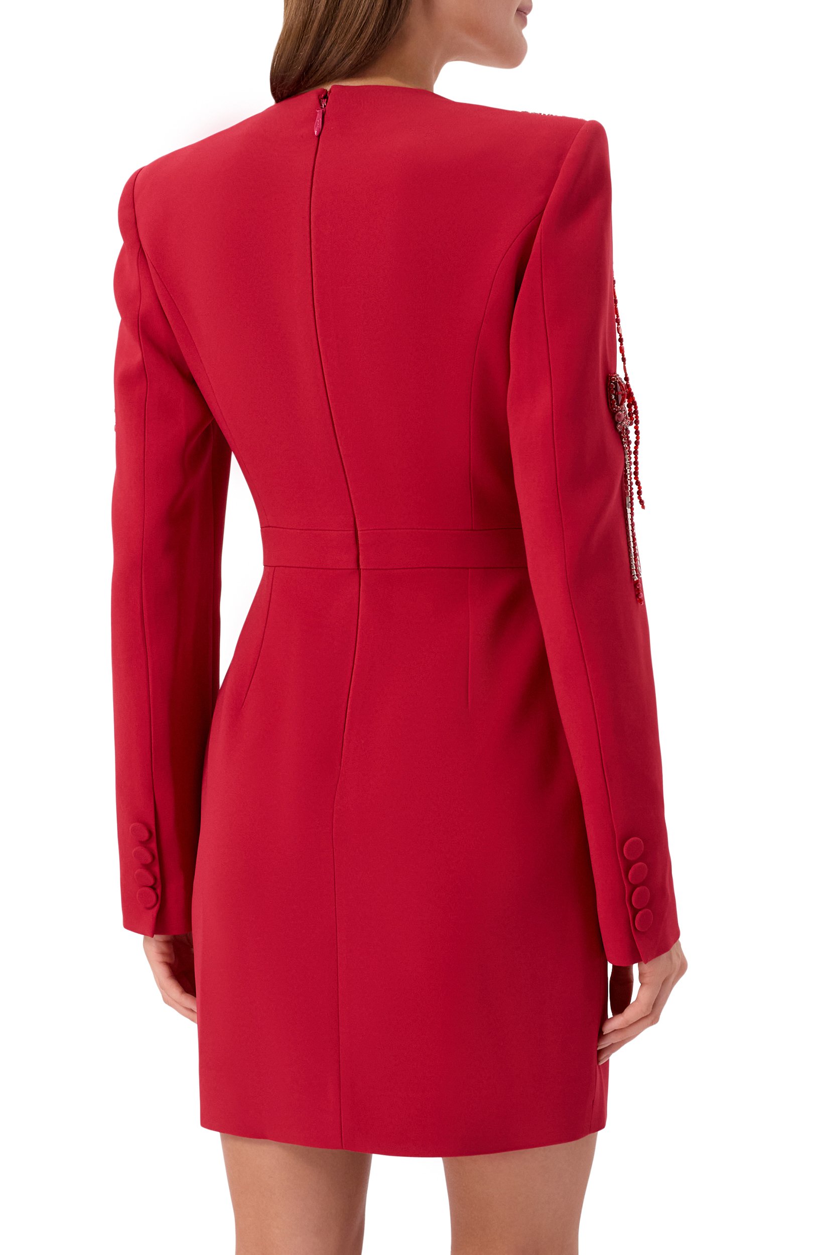 Платье ZUHAIR MURAD красного цвета по цене 460500 руб., арт. PDR26014/CRCA022, фото 3 Платье ZUHAIR MURAD, арт. PDR26014/CRCA022, фото 3