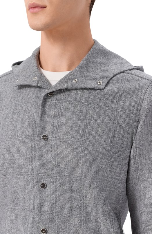 Шерстяная рубашка Kiton UMCPETEK0127G02 Серый  UMCPETEK0127G02 Фото 5