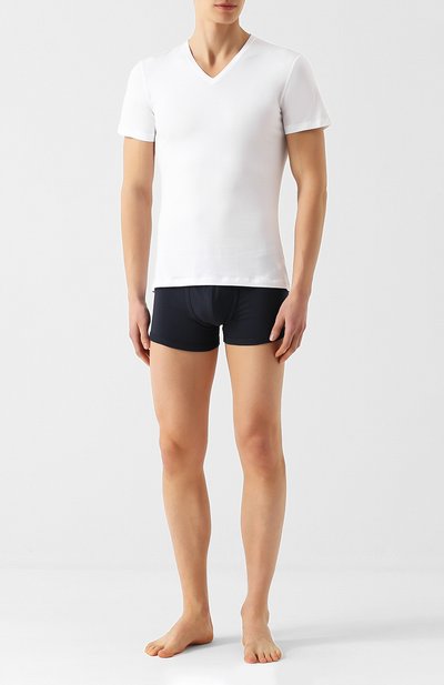 Футболка из смеси хлопка и вискозы с v-образным вырезом LA PERLA, арт. 0022507, фото 2