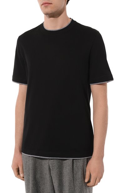 Хлопковая футболка BRUNELLO CUCINELLI, арт. M0B137427, фото 3