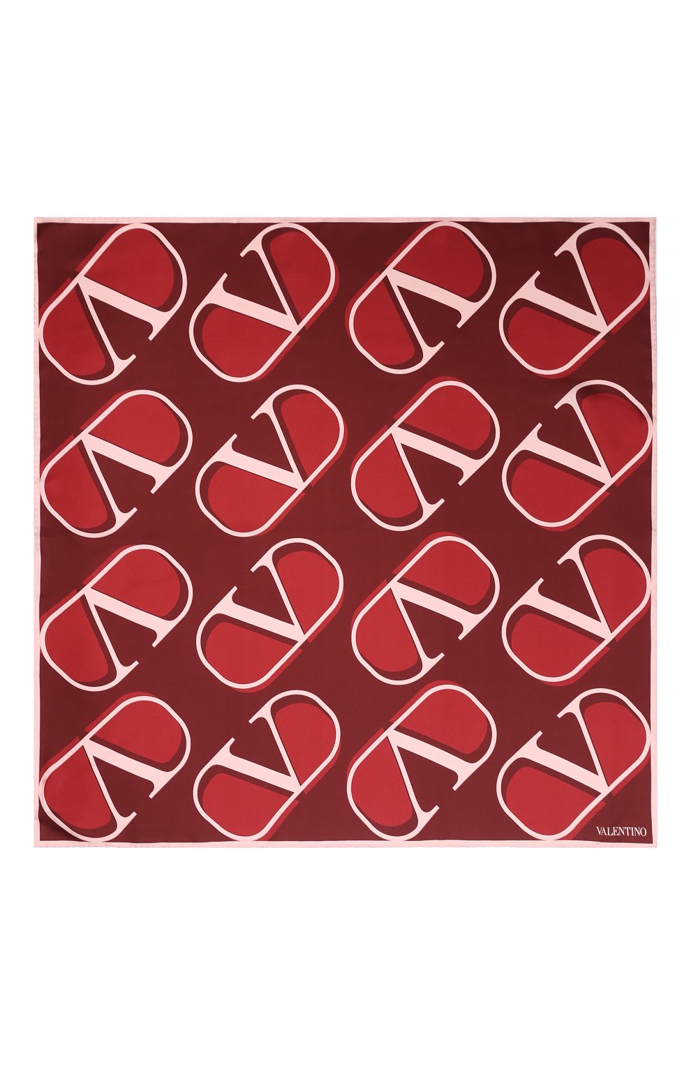 Шелковый платок VALENTINO бордового цвета по цене 44850 руб., арт. TW2EI114/HLN, фото 3 Шелковый платок VALENTINO, арт. TW2EI114/HLN, фото 3
