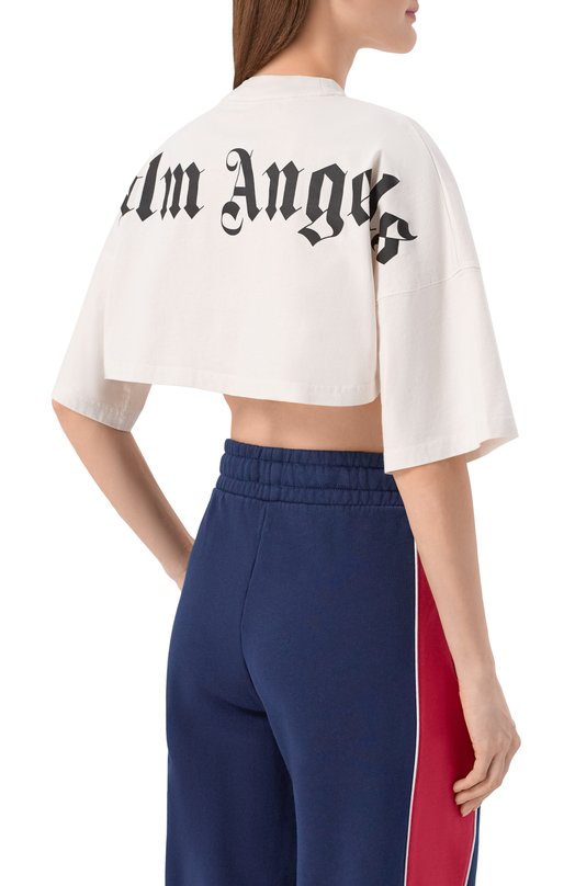 Хлопковая футболка Palm Angels PWAA054S26JER002 Белый  PWAA054S26JER002 Фото 4