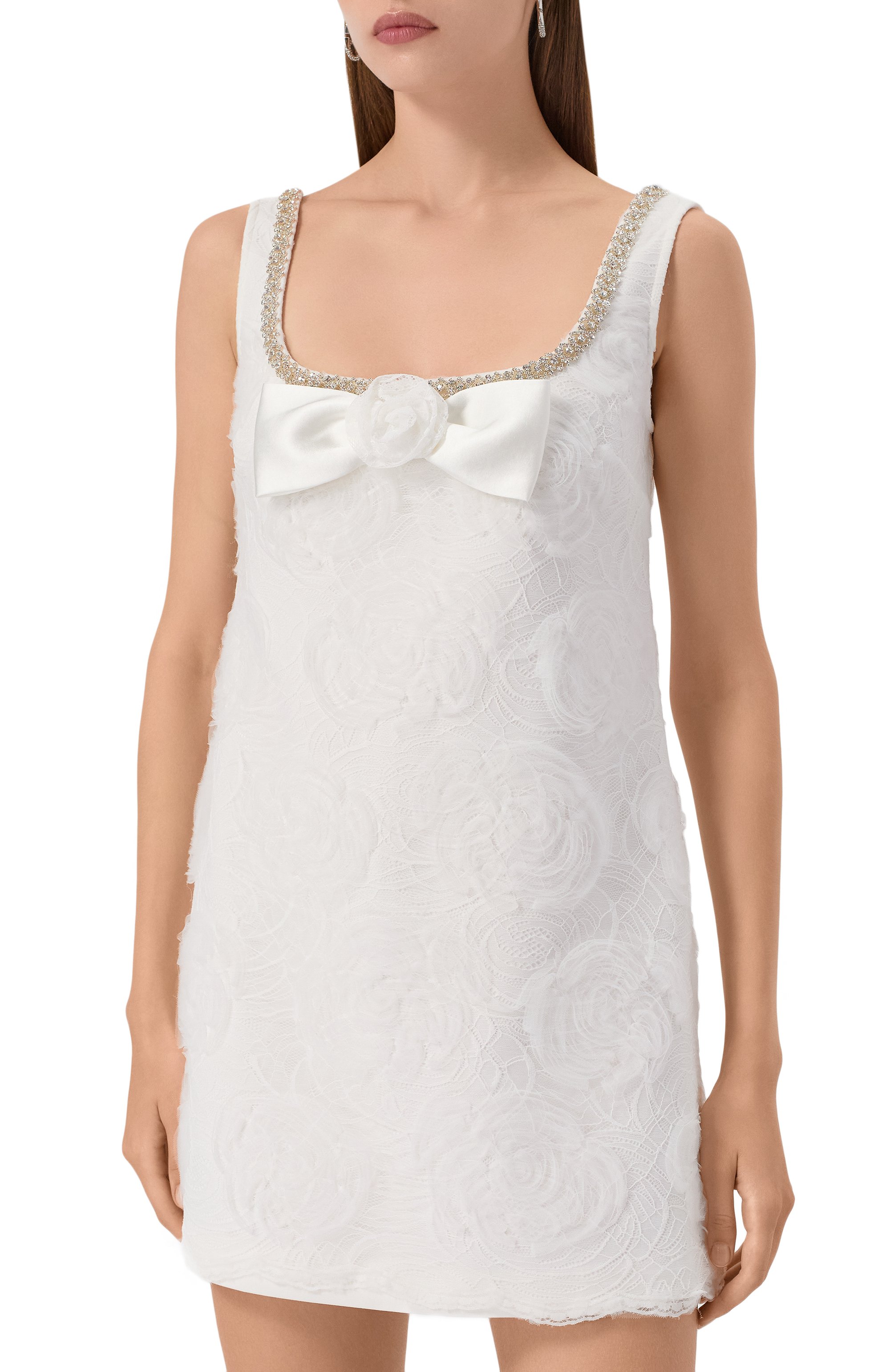 Платье с отделкой стразами SELF-PORTRAIT, арт. PF25036SW, фото 3