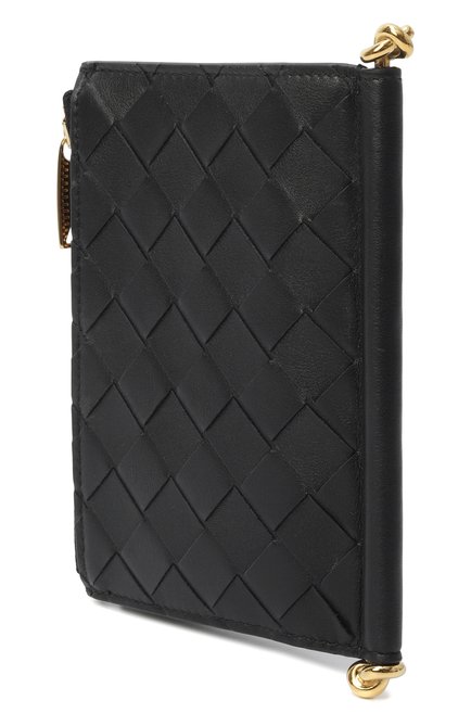 Женские кожаное портмоне BOTTEGA VENETA черного цвета, арт. 806078/V4R41 | Фото 2 (Нос: Не проставлено; Материал сплава: Проставлено; Материал: Натуральная кожа)