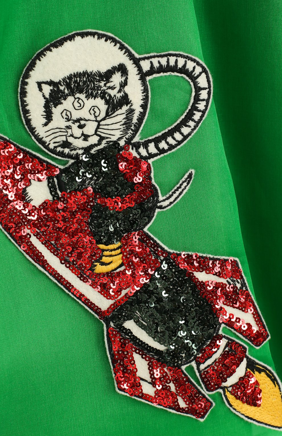 Шелковое мини-платье с бантом и пайетками GUCCI, арт. 477388/ZB648, фото 3