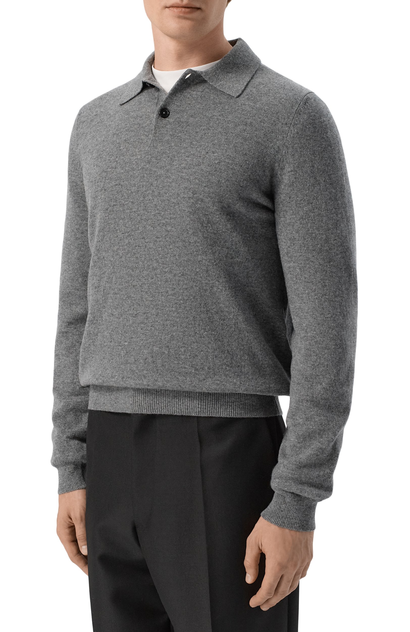Поло из шерсти и кашемира JIL SANDER серого цвета по цене 184500 руб., арт. J22GL0147/J14855, фото 3 Поло из шерсти и кашемира JIL SANDER, арт. J22GL0147/J14855, фото 3