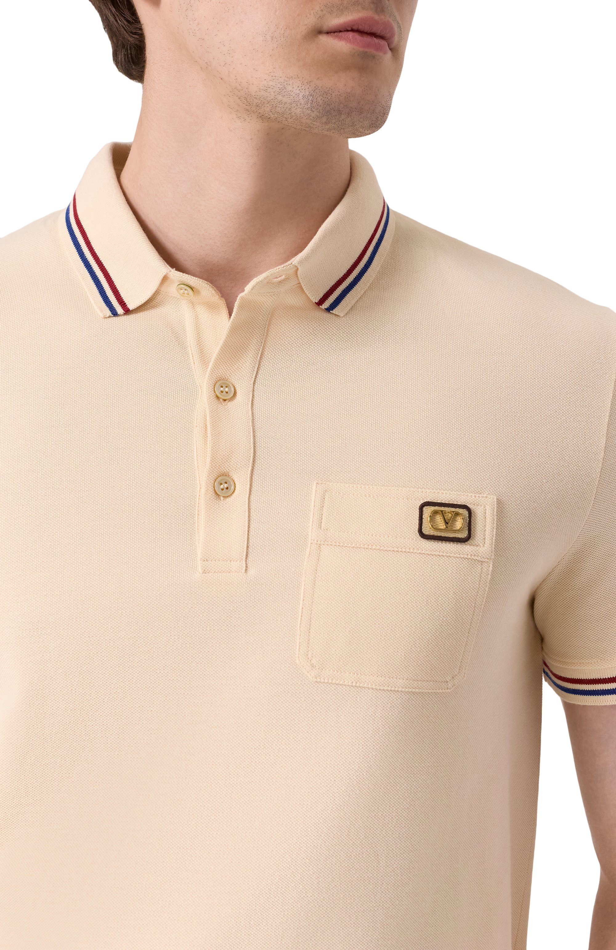 Хлопковое поло VALENTINO, арт. 6V3MH01K/AQJ, фото 5