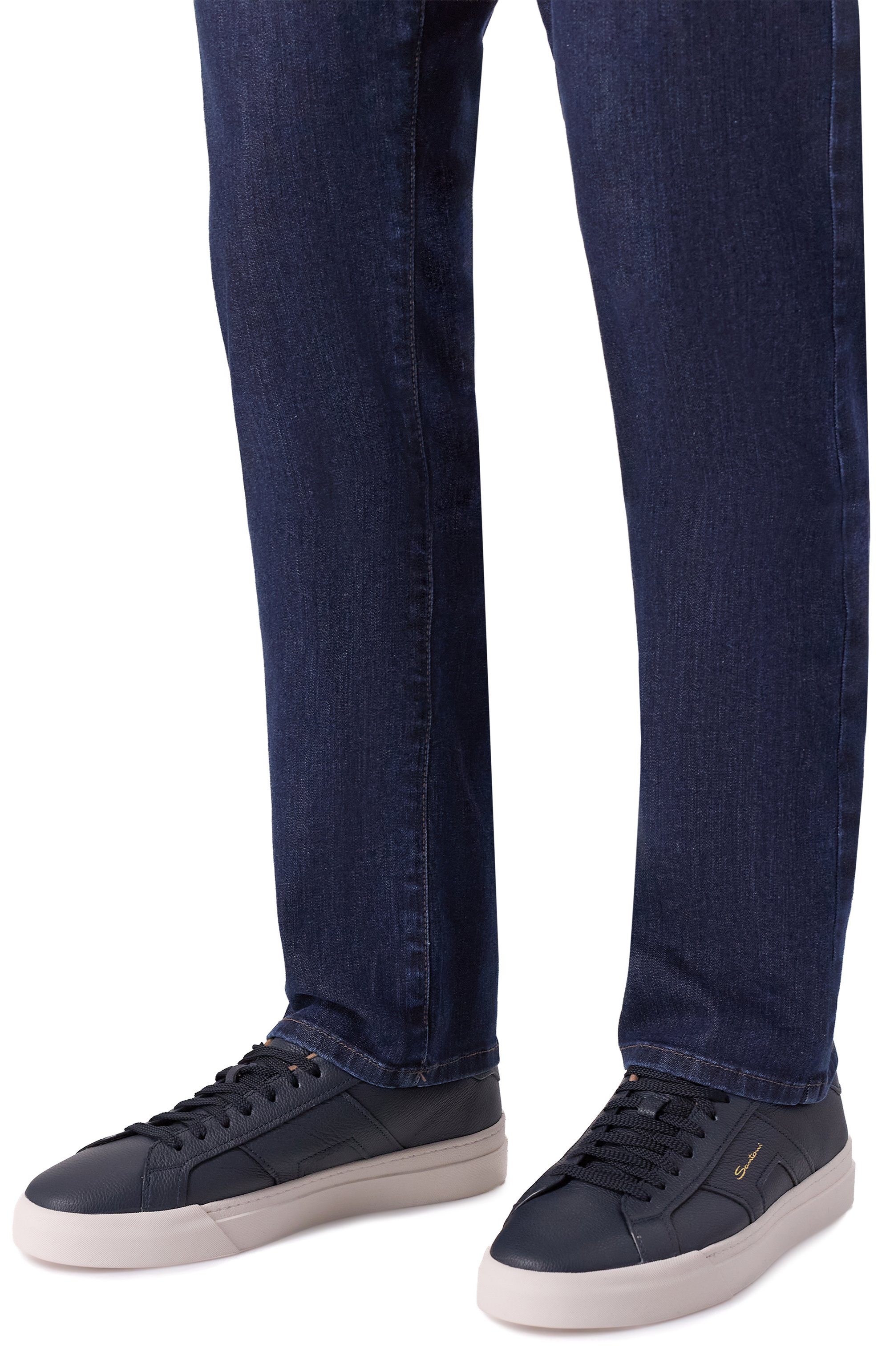 Кожаные кеды gloria SANTONI, арт. MBGG21967PNNKSIW, фото 3