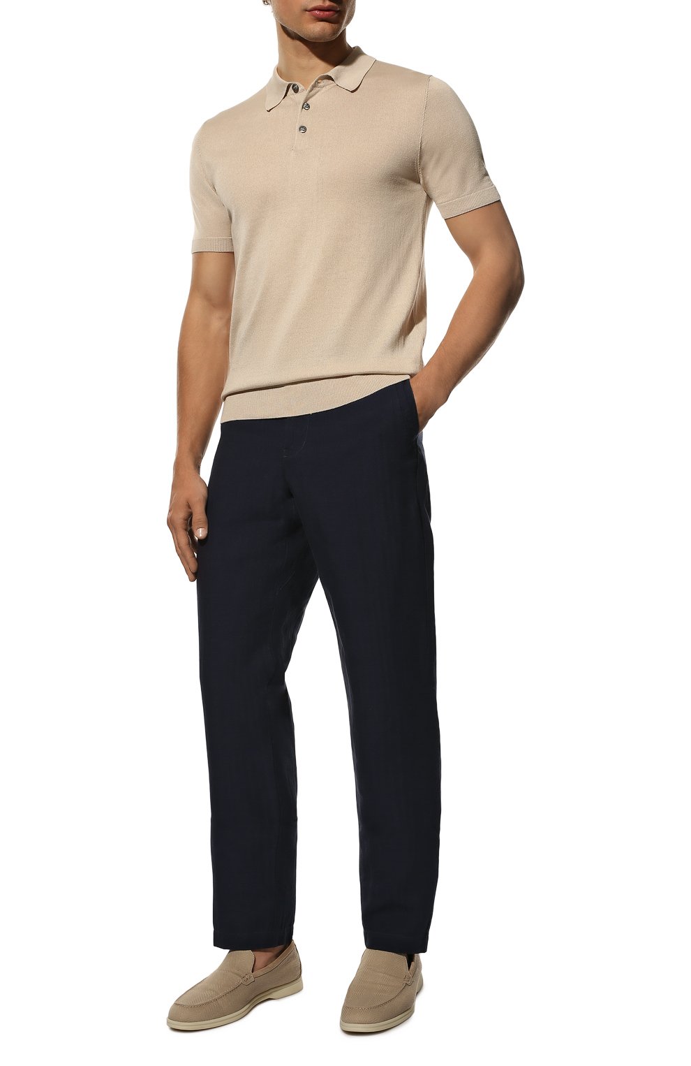 Поло из хлопка и шелка ANDREA CAMPAGNA, арт. P22-111, фото 2