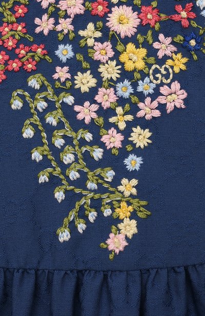 Хлопковое платье GUCCI, арт. 657943/XWAQA, фото 3