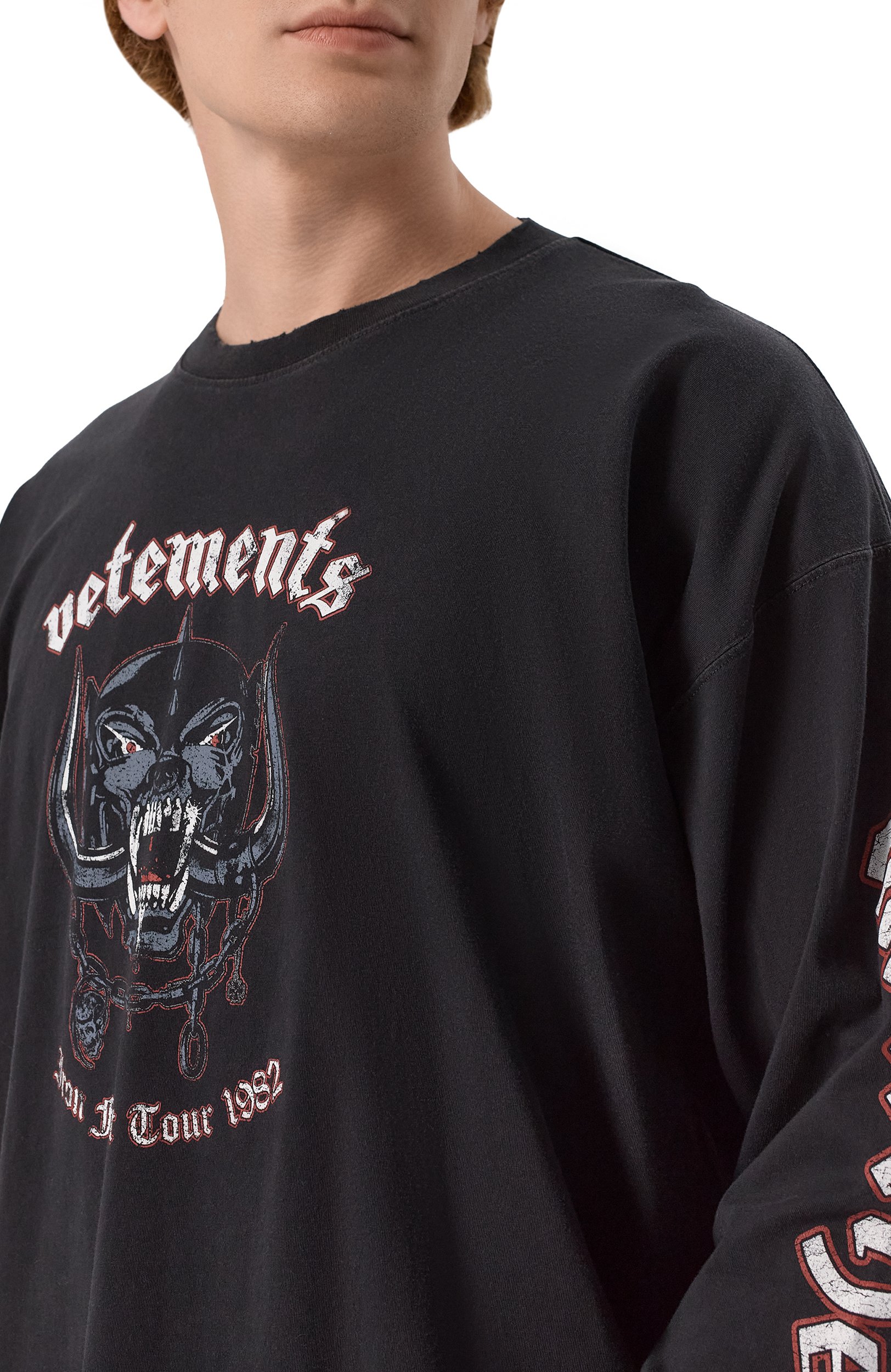 Хлопковый лонгслив VETEMENTS, арт. MH27LS243B, фото 5