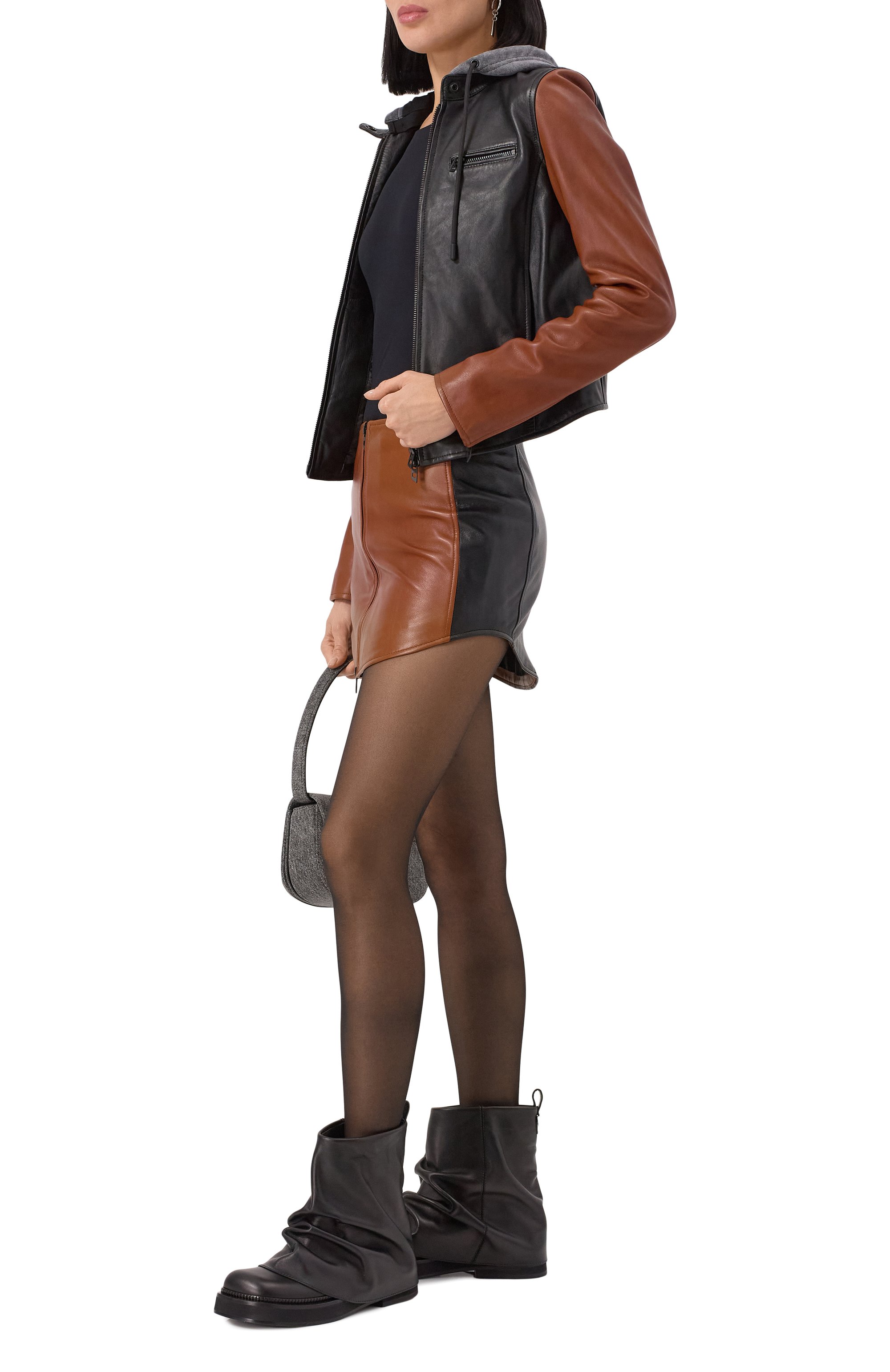 Кожаная юбка DIESEL, арт. A17692/0CLBQ, фото 2