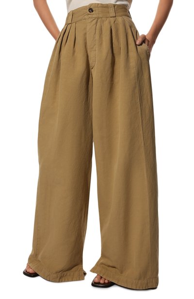 Брюки из хлопка и льна MAISON MARGIELA, арт. S51KA0559/S54760, фото 3