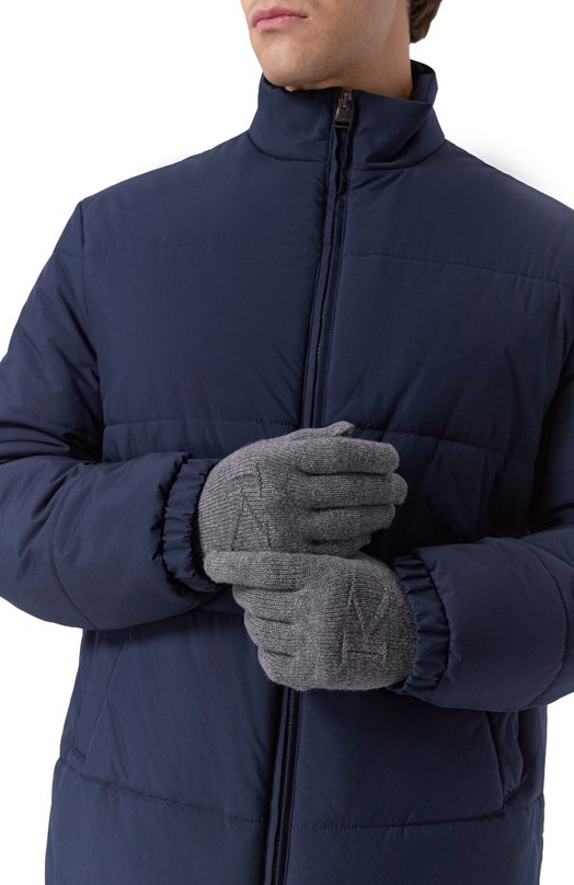 Кашемировые перчатки Kiton UGU002K0210H04 Серый  UGU002K0210H04 Фото 2