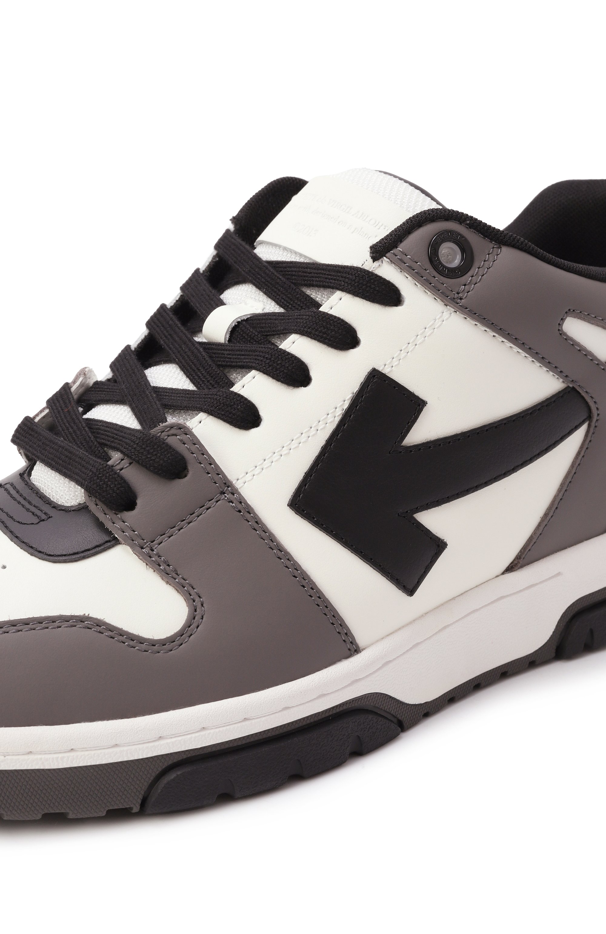 Кожаные кеды out of office OFF-WHITE, арт. 0MIA189C99LEA013, фото 7