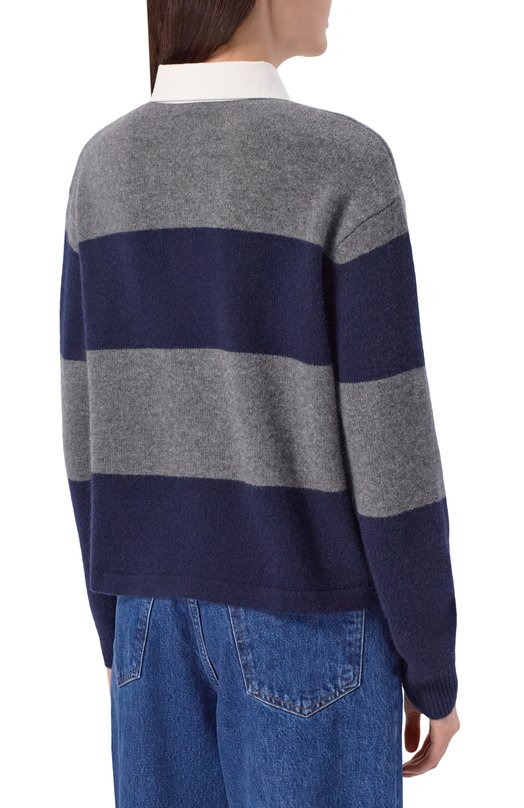 Поло из кашемира и шерсти Sporty and Rich WS08062300GY23 Разноцветный  WS08062300GY23 Фото 4