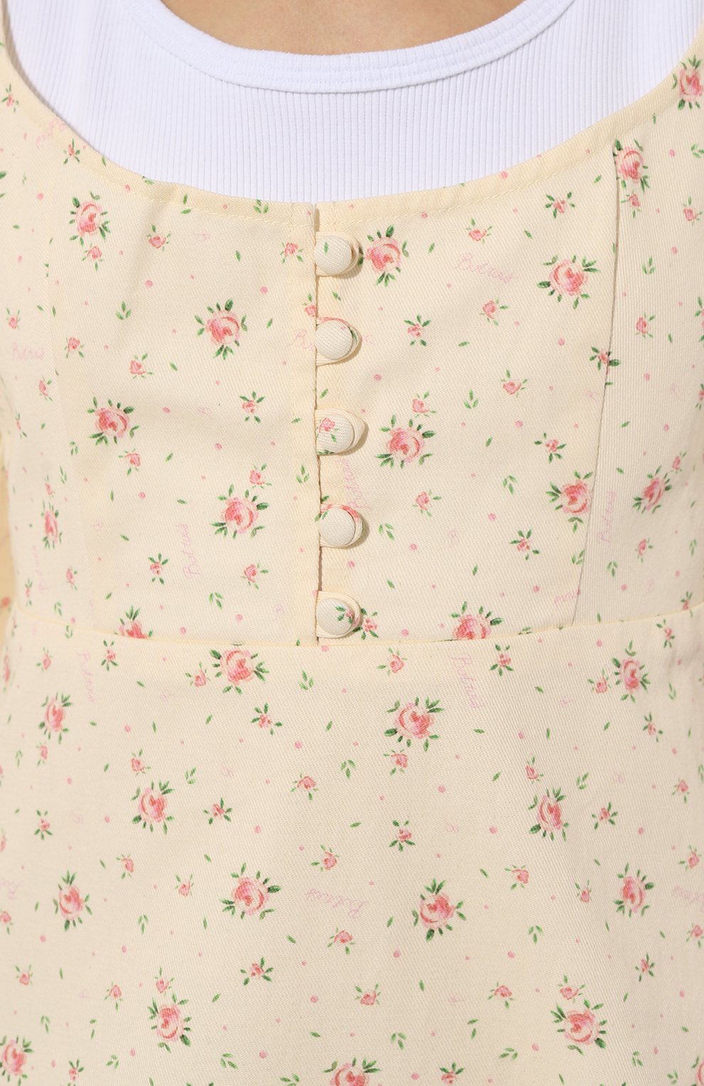 Хлопковое платье BOTROIS кремового цвета по цене 17340 руб., арт. SKU7017355, фото 5 Хлопковое платье BOTROIS, арт. SKU7017355, фото 5