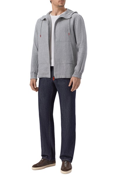 Мужская рубашка изо льна и шелка KITON, арт. UMC010K0631G09