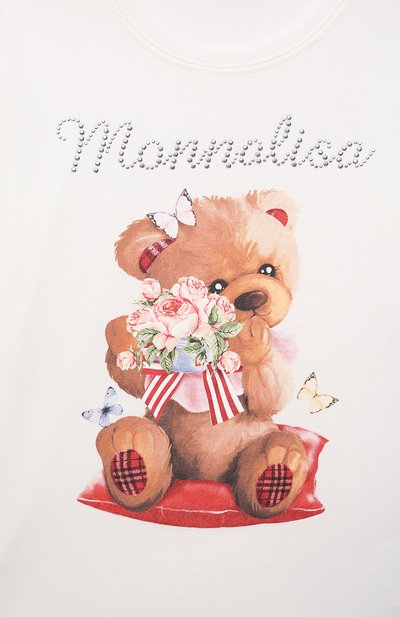 Хлопковый лонгслив MONNALISA, арт. 118610SI, фото 3