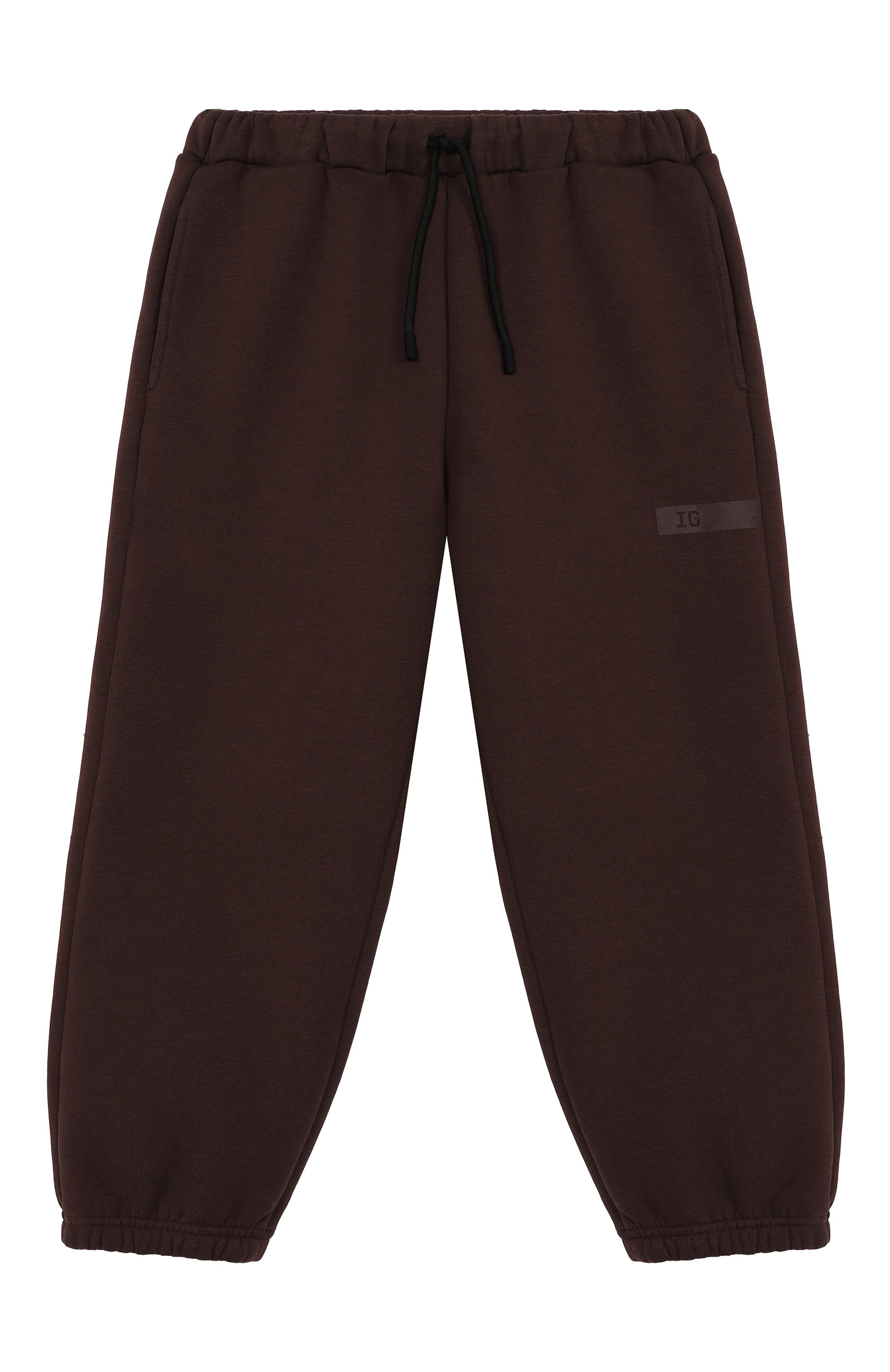 Хлопковые джоггеры IL GUFO коричневого цвета по цене 12600 руб., арт. A25GPL0026M0154/2-4, фото 1 Хлопковые джоггеры IL GUFO, арт. A25GPL0026M0154/2-4, фото 1