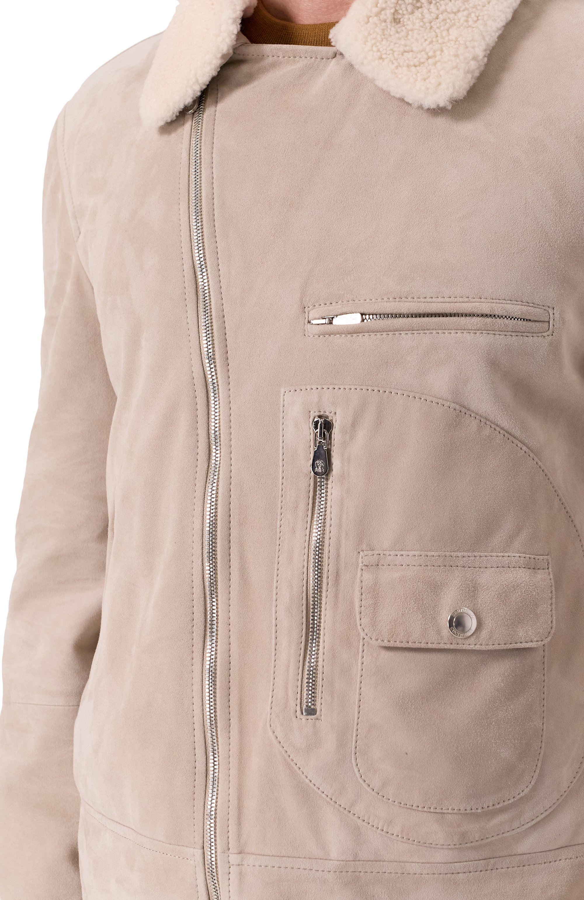 Замшевая куртка с отделкой из овчины BRUNELLO CUCINELLI, арт. M0PCL2007, фото 6